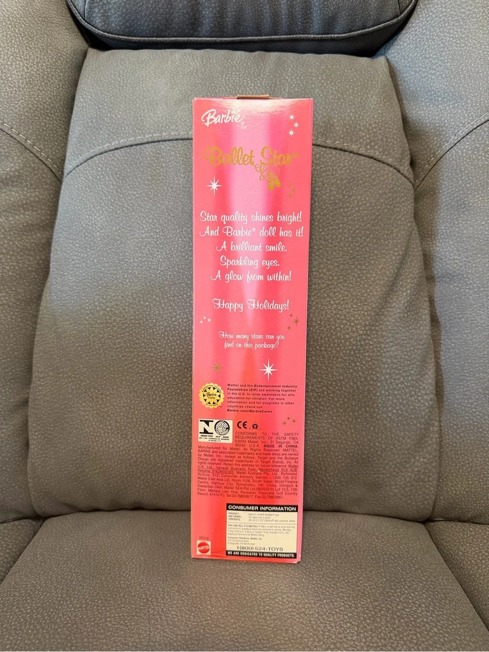 Barbie Pink Holiday Ballet Doll Box